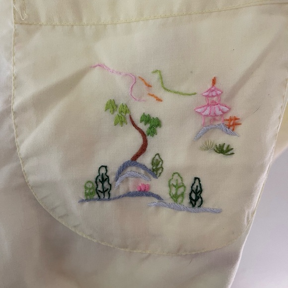 Vintage Yellow Women's Embroidered Kimono Robe size M - Picture 2 of 10